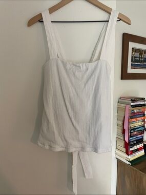 Anthropologie | Porridge ~ White Cross Strap Tank Top